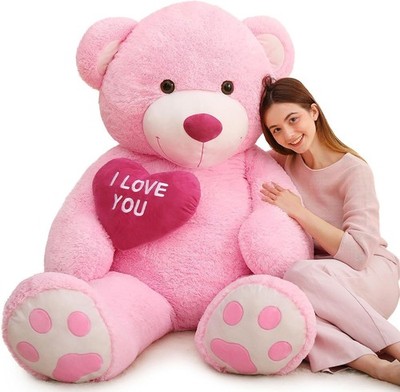 MaoGoLan Giant Teddy Bear 6 Feet- I Love You Red Heart Big Pink Teddy Bear Stuff