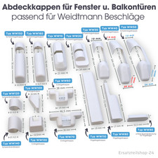 Abdeckkappen , passend für Weidtmann WW Fenster Beschlag Scherenlagerkappen