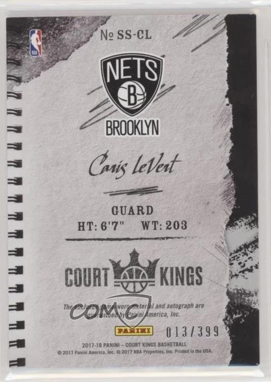 2017 Panini Court Kings Sketches & Swatches /399 Caris LeVert #SS-CL Auto Sketch - Image 2 of 2