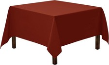 Gee Di Moda Square Tablecloth - 52 x 52 Inch 52" x Square , Burnt Orange