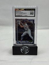 George Lombard Jr. Autograph Signed 2024 1st Bowman Chrome #BCP-79 Yankees CGC