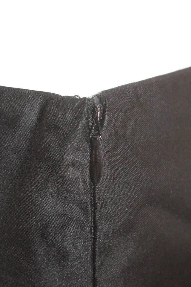 Marc Bouwer Womens Soft Textured Zipped Closure Straight Skirt Black Size M - Image 4 of 4