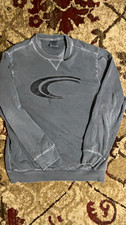 Port Company Men's Gray Crew Neck Pullover Sweatshirt Cotton Fleece S