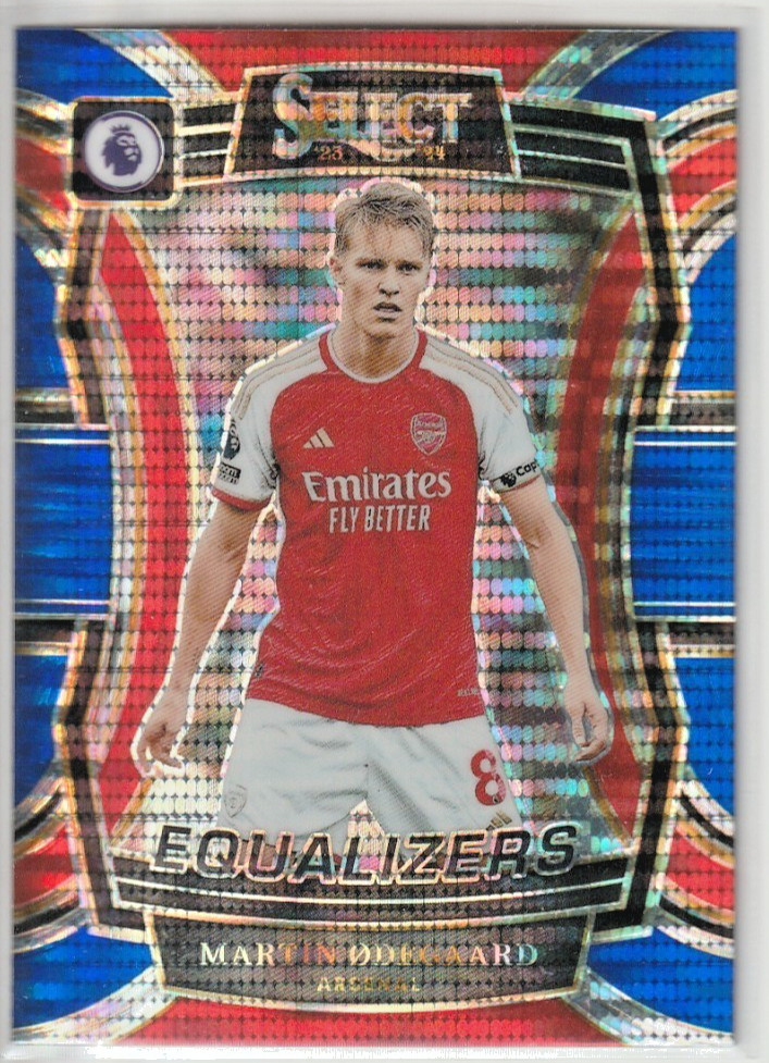 2023-24 Panini Select Premier League - Martin Odegaard #2 Equalizers Blue Pulsar