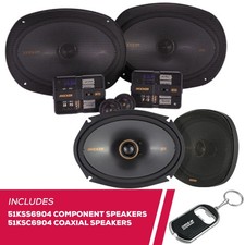 Kicker 51KSS6904 6x9" Component Speakers and 51KSC6904 6x9" Coaxial Speakers