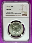 1967 50c Kennedy Half Dollar 40% Silver NGC MS64 (003)
