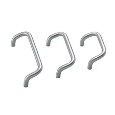 Lamp Lf-12-128 Offset Pull Handle, 304 Stainless Steel, Satin, Threaded Holes