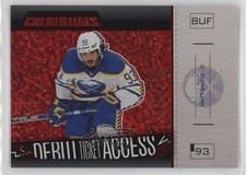 2023 Credentials Debut Ticket Access Horizontal Red /125 Matthew Savoie Matt z3b