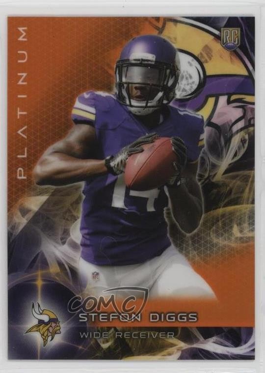2015 Topps Platinum Rookies Orange Refractor Stefon Diggs #141 Rookie RC 0za0