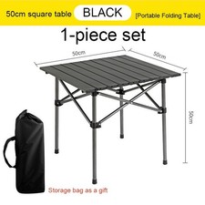 Foldable and portable aluminum camping table, portable/height adjustable, 1 pcs