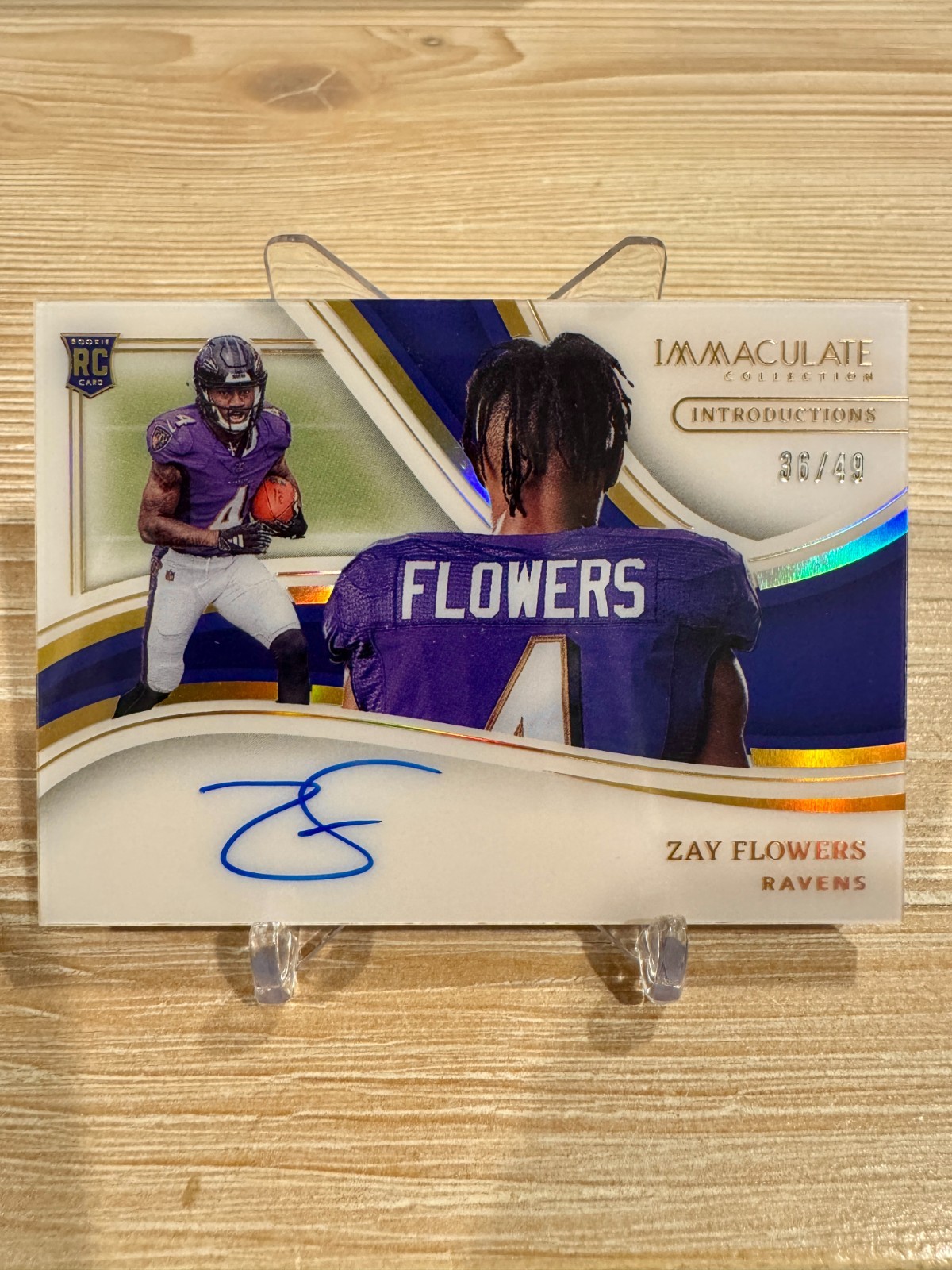 Zay Flowers Panini Immaculate Collection Immaculate Introductions Autographs #IIZAY Base