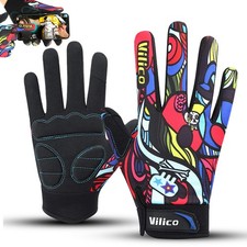 Riding Gloves Road Bikes Shock-Absorbing Anti Slip Touch Screen Plam Pad Gloves