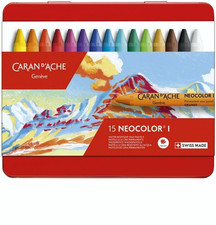 Pasteles de cera resistentes al agua Caran d'ache Neocolor I, 15 colores