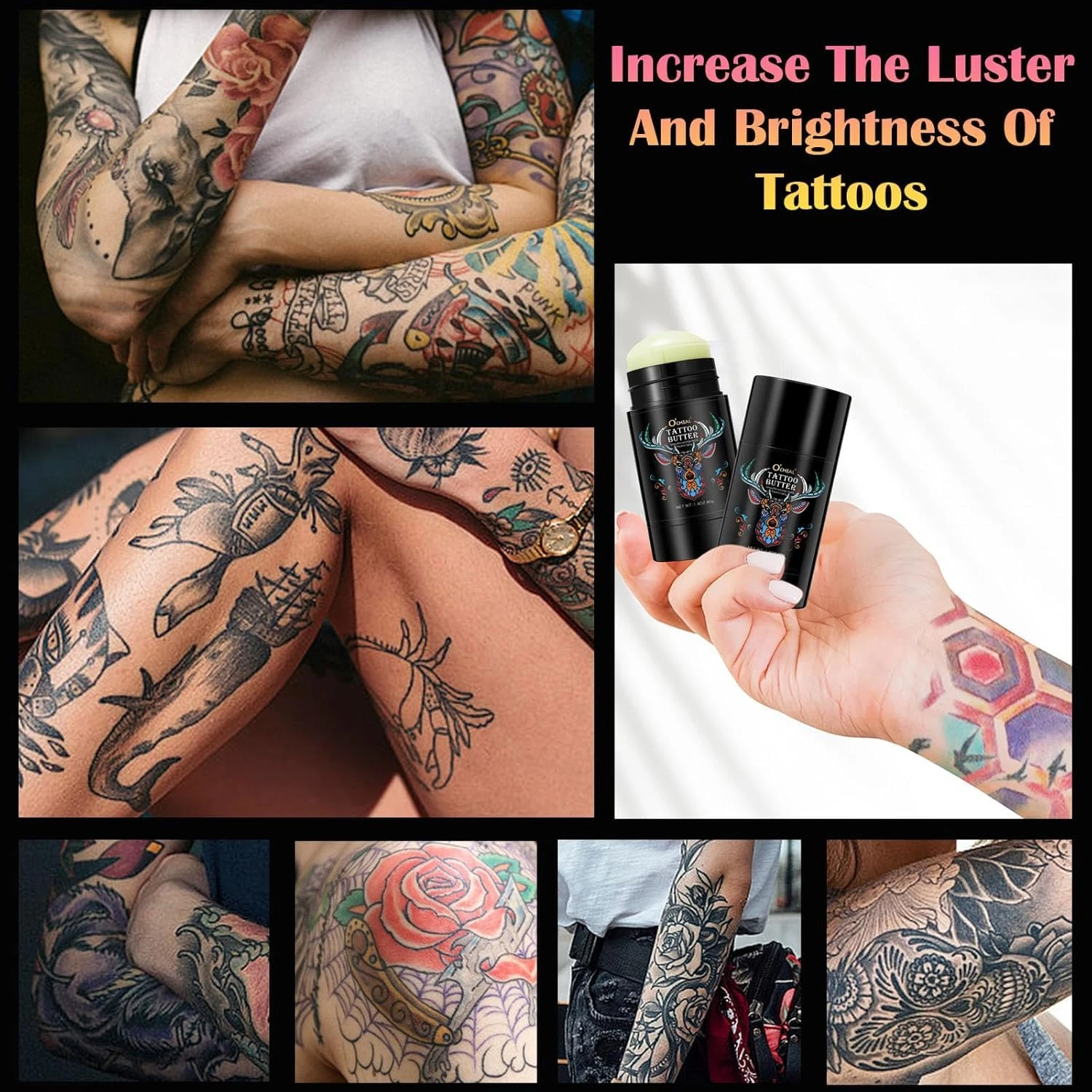 40Gx2 Natural Organic Tattoo Aftercare Butter Balm Moisturizer Color Enhance image 7