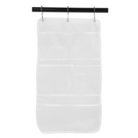 Bathroom Hanging Bag 6 Pocket Door Hanging Organizer Polyester Mesh Shower Sd