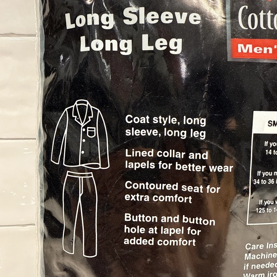 Conjunto de pijama grande Hanes para hombre ropa de dormir manga larga botón verde liso 0570-999 Foto 4 de 4