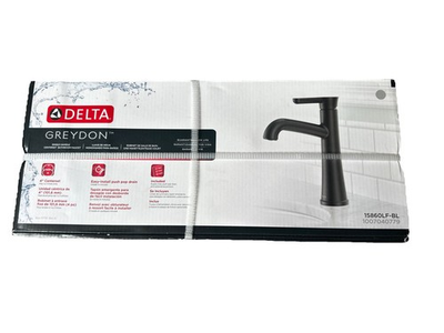 #ad Delta Greydon #15860LF BL Single Handle Centerset Bathroom Faucet Matte Black. $95.99