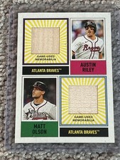 2025 Topps Heritage -Dual Player Mlb Collection Relics Austin Riley, Matt Olson