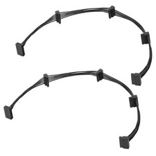 2 PCS 50cm 15 Pin to 4 SATA Power Extension Cable Hard Disk Driver HDD SSD