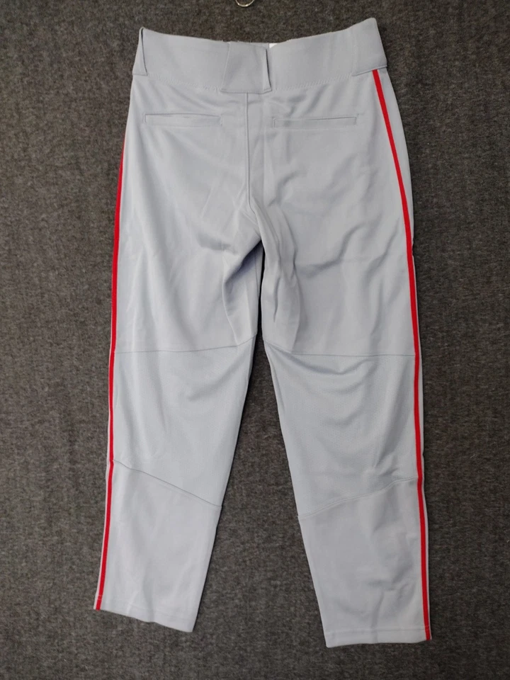 NIKE Boys XL Vapor Select Baseball Pants  Gray Red Stripe BQ6443-056 - Image 2 of 4