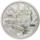2016 Silverbug Island  Kraken 1 Oz 999 Pure Silver Coin Round Bullion