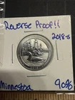 2018 Minnesota Washington Quarter Silver 90 Reverse Proof