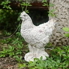 Chicken Statue Resin Craft Farm Animal Sculpture for Porch Patio Backyard