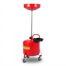 GarveeTech 8 Gallon Oil Drain Container, Portable Shops, Garages, Red