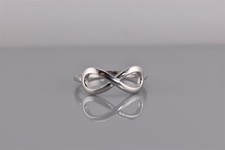 Sterling Silver 8mm Polished Infinity Looped Band Ring 925 Sz: 6.5