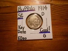 1914D Buffalo Nickel G COOL!!!!! KEY DATE!!!!!