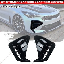 Für KIA Stinger 17-23 Front Stoßstange Flaps Flossen Lamelle Abdeckung Schwarz