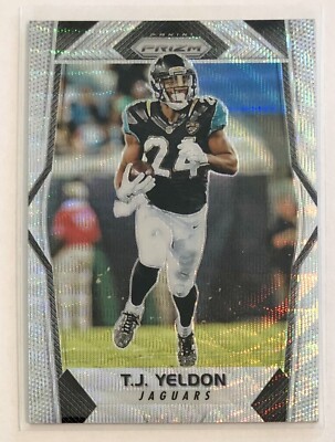 TJ Yeldon 2017 Prizm Blue Wave Prizms 62/149 Jacksonville Jaguars Alabama #28