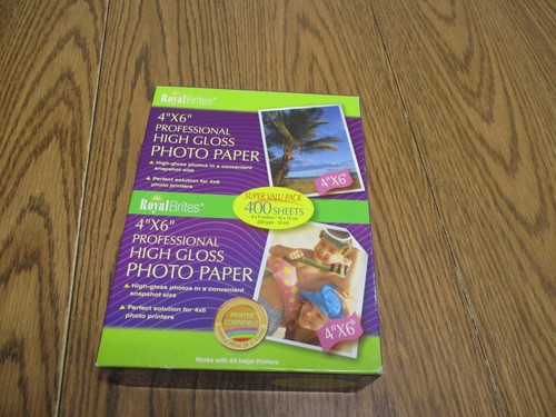 Pre-owned Royal Brites 4" x 6" Professional High Gloss Photo Paper 380 + Sheets
