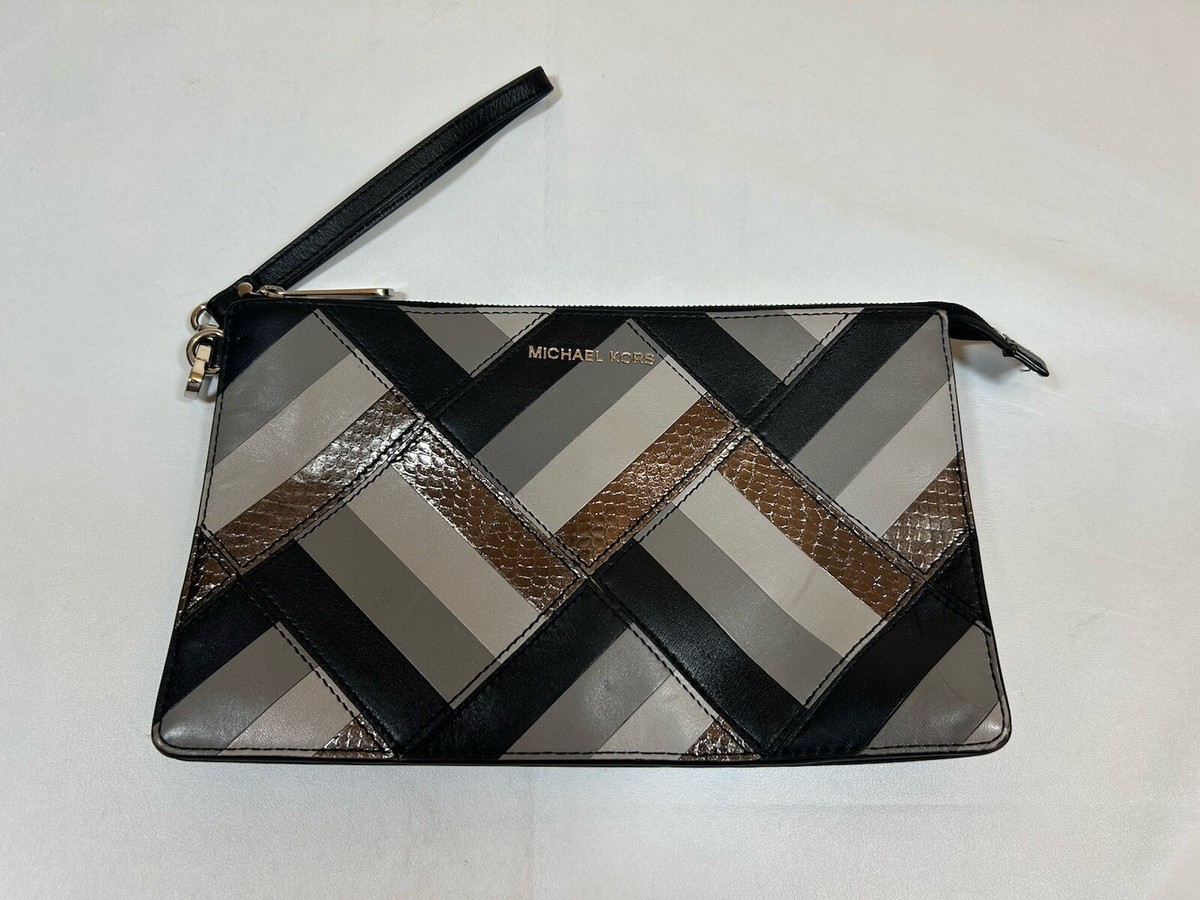 Michael Kors Daniela Marquertry Wristlet Patchwork Leather