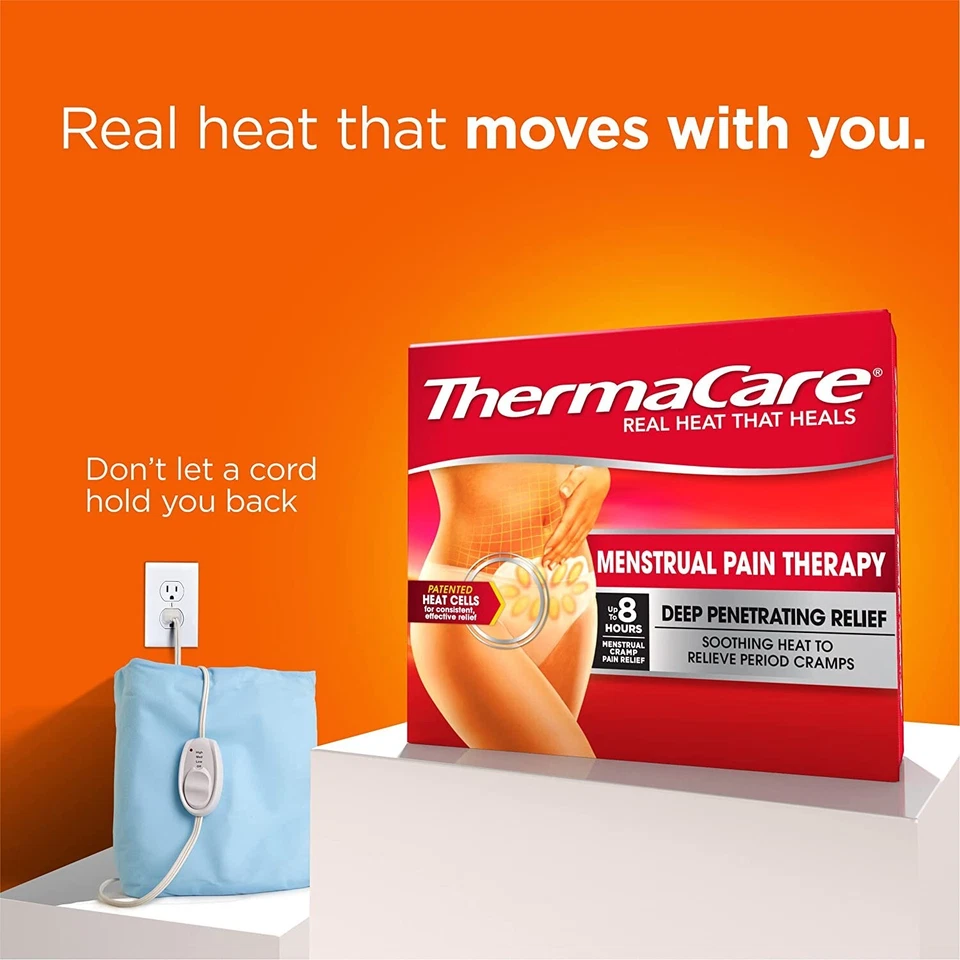 Thermacare Menstrual Heat Wraps Pain Relief Heating Pad Discreet Heat Wrap 6 Ct - Image 2 of 4