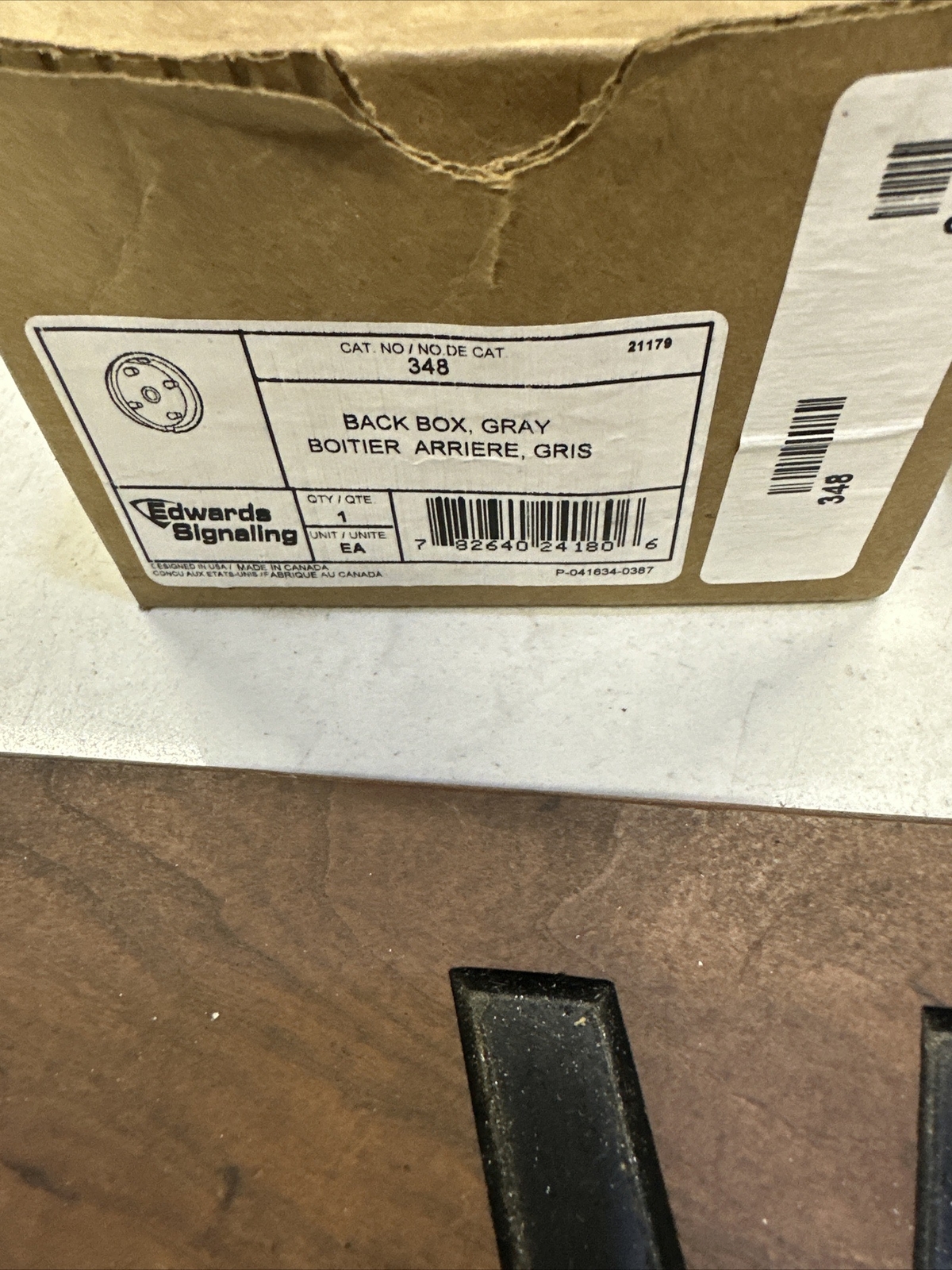 Edwards Signaling 348 NEW Weatherproof Back Box Grey | eBay