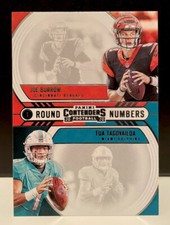 Joe Burrow/Tua Tagovailoa 2020 Contenders Round Numbers #RN-BT Rookie Card RC. rookie card picture