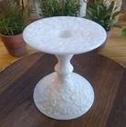 VTG Westmoreland"Leaves" Milk Glass Taper Candle Holder Personal Estate Lovely