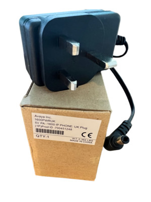 New Avaya Power Charger 5 V for 1600 Series IP Phone UK Plug - 700451248