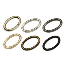 Metal Bag Clasps Spring Ellipse Snap Clips Handbag Purse Strap Belt 18 20 mm DIY