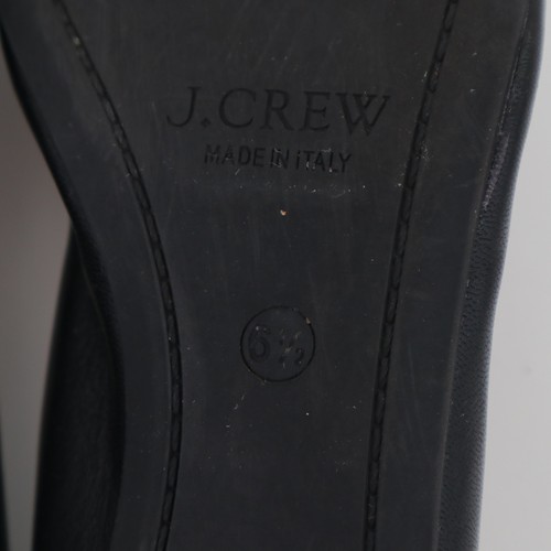 J.CREW Ballet Flats Womens 6.5 Black Leather Pyramid-Studded Embellished Cece - Picture 6 of 12