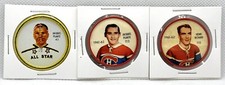 Lot of 3 Shirriff/Salada Jacques Plante X 2 & Henri Richard X 1 - Canadiens HOF