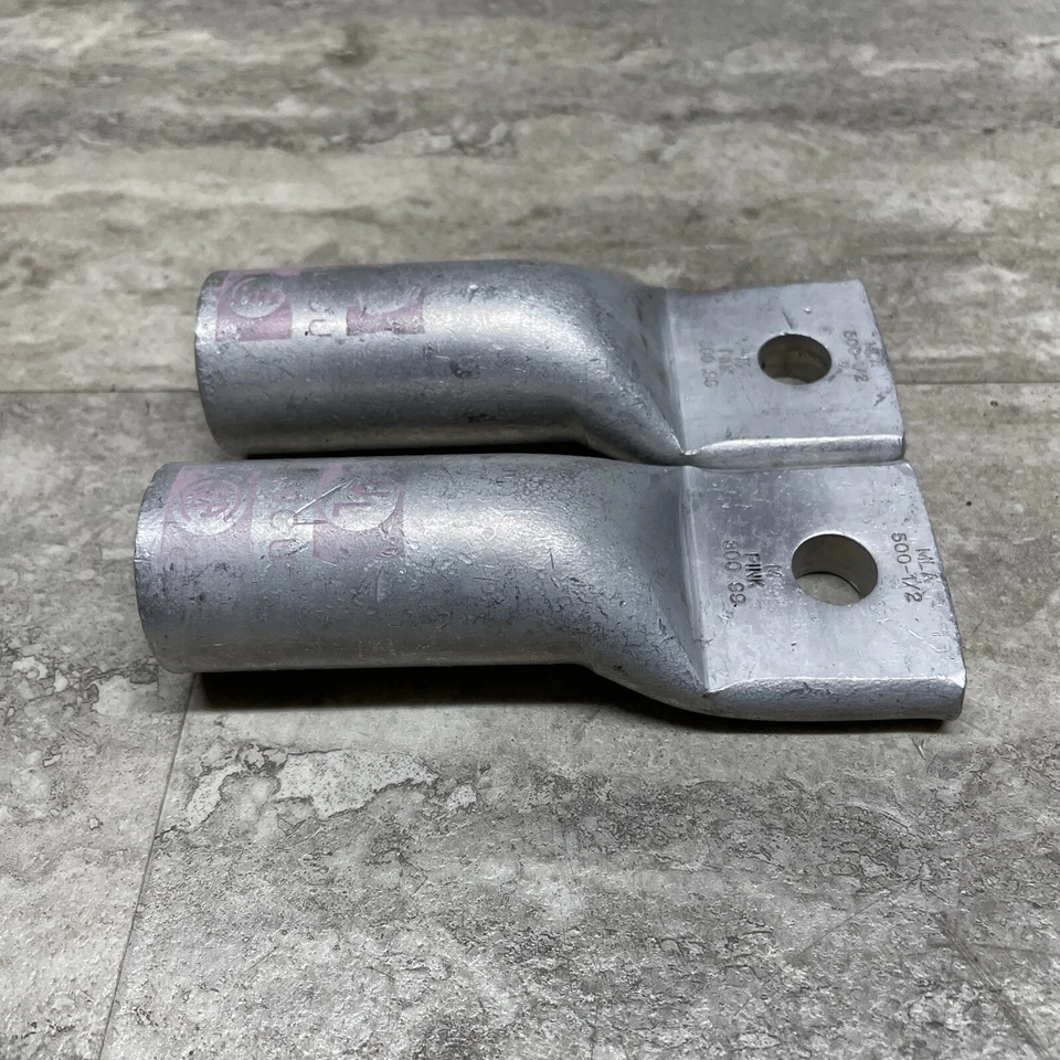 Lot Of 2 Morris MLA 500-1/2 Aluminum Compression Lug, 500 Kcmil 1/2” Stud - Image 4 of 4