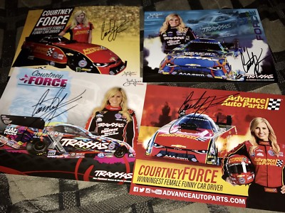 Courtney Force signed autograph Hero Card photo lot of 4 NHRA | eBay