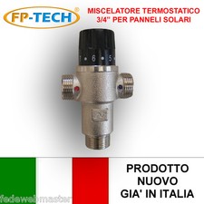 MISCELATORE TERMOSTATICO 3/4" PER IMPIANTO SOLARE TERMICO O CALDAIA ACQUA CALDA