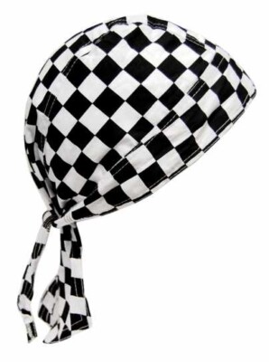 Bandana Karo Schach,  Kopftuch Karo Schach, Headscarf Checkered Chess