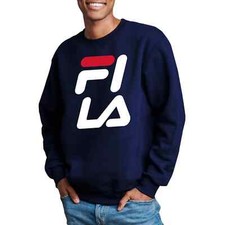 FILA NAVY BLUE FLEECE CREWNECK SWEATSHIRT SZ: 2XL 2X XXL NWT