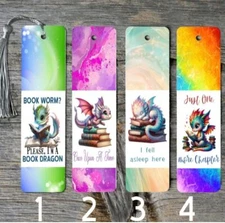 Baby Dragon Themed Metal Bookmarks