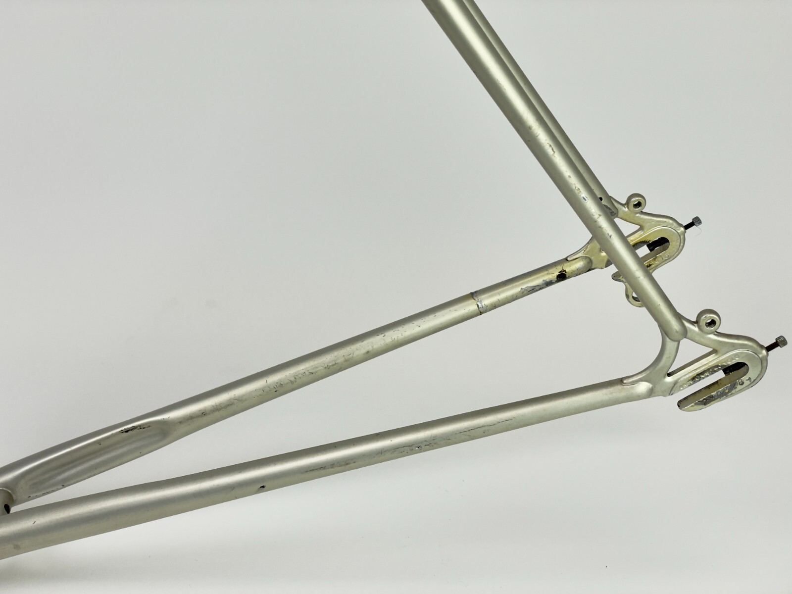 Silver Motobecane Le Champion Steel Bicycle Frameset Reynold Tubing