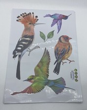 decalmile Summer Tree Branch Double Sided Window Clings Hummingbirds Birds